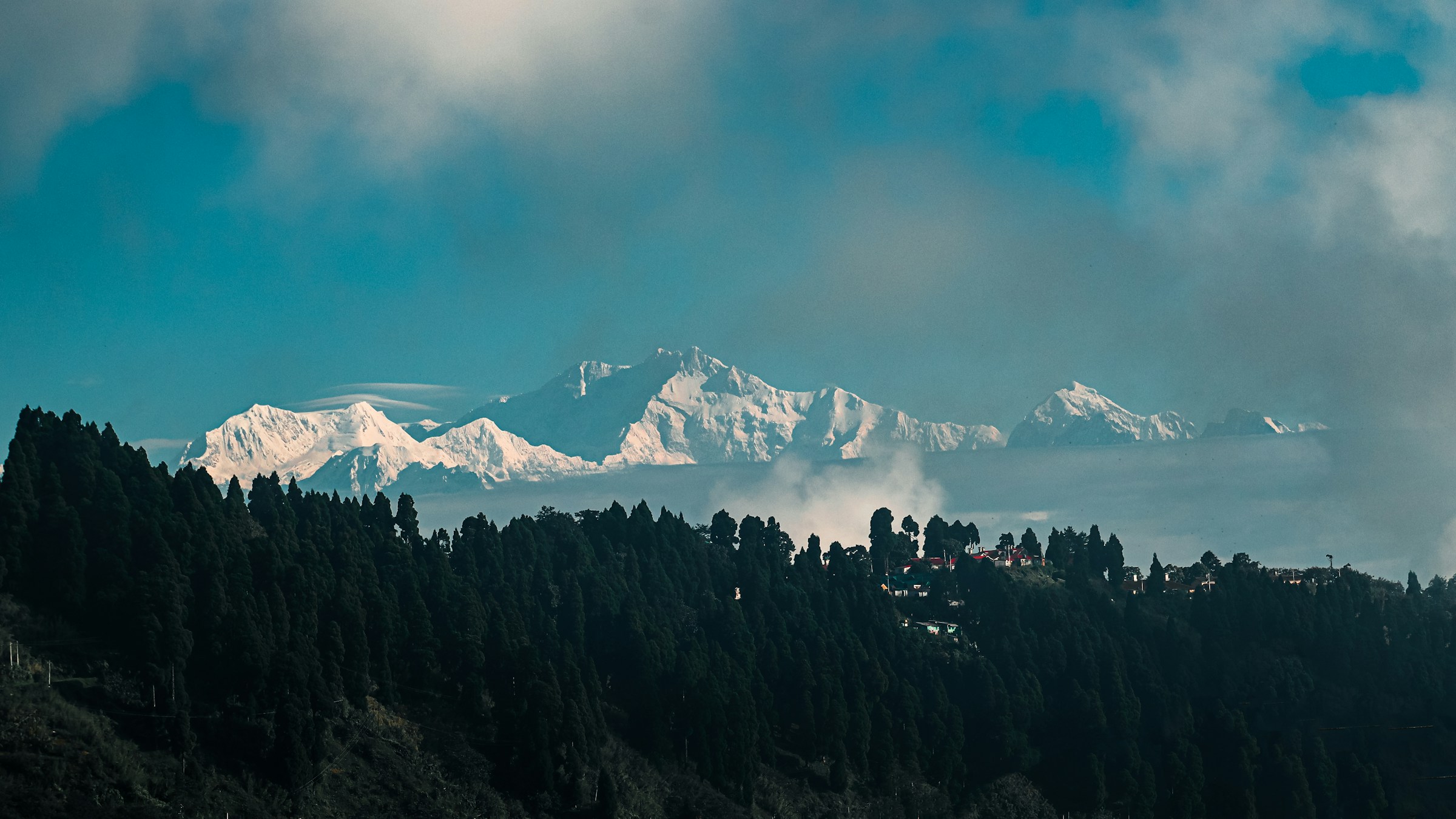 Kanchenjunga above the North Bengal hills