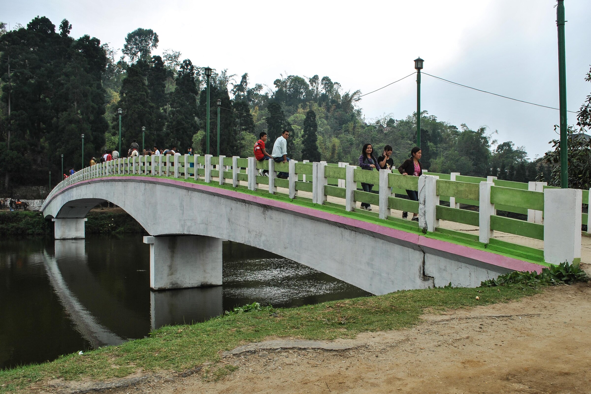 Bridge over Sumendu Lake in Mirik